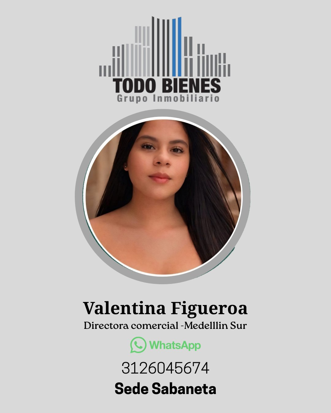 Valentina Figueroa - Directora Comercial Medellín Sur